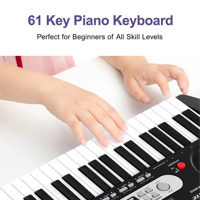 WHIZMAX Musical Instrument 61-Key Beginners Electric Keyboard Piano