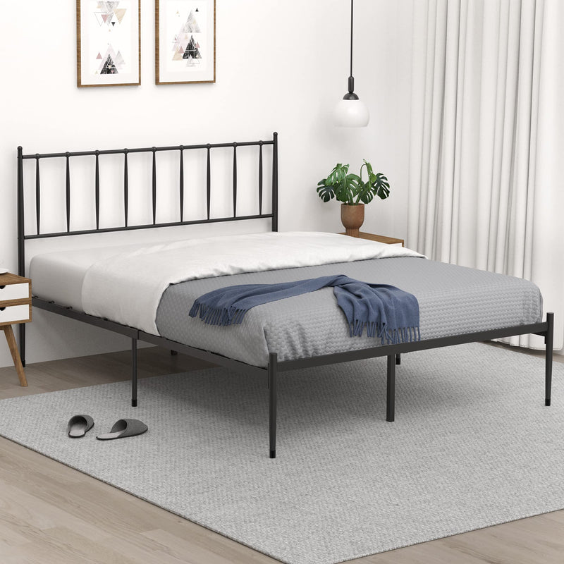 WHIZMAX Queen Size Metal Platform Bed Frame with Headboard
