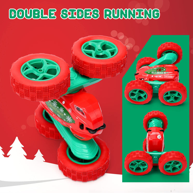 WHIZMAX 2Pack RC Stunt Car High Speed Remote Control Car for Xmas Green+Red