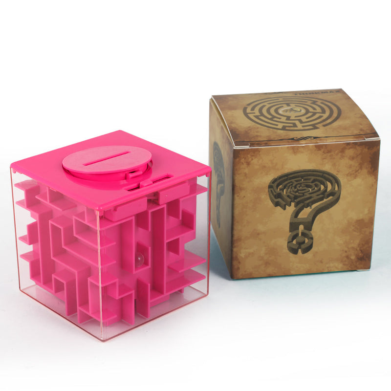 THINKMAX Kids Money Saving Puzzle Maze Box Pink