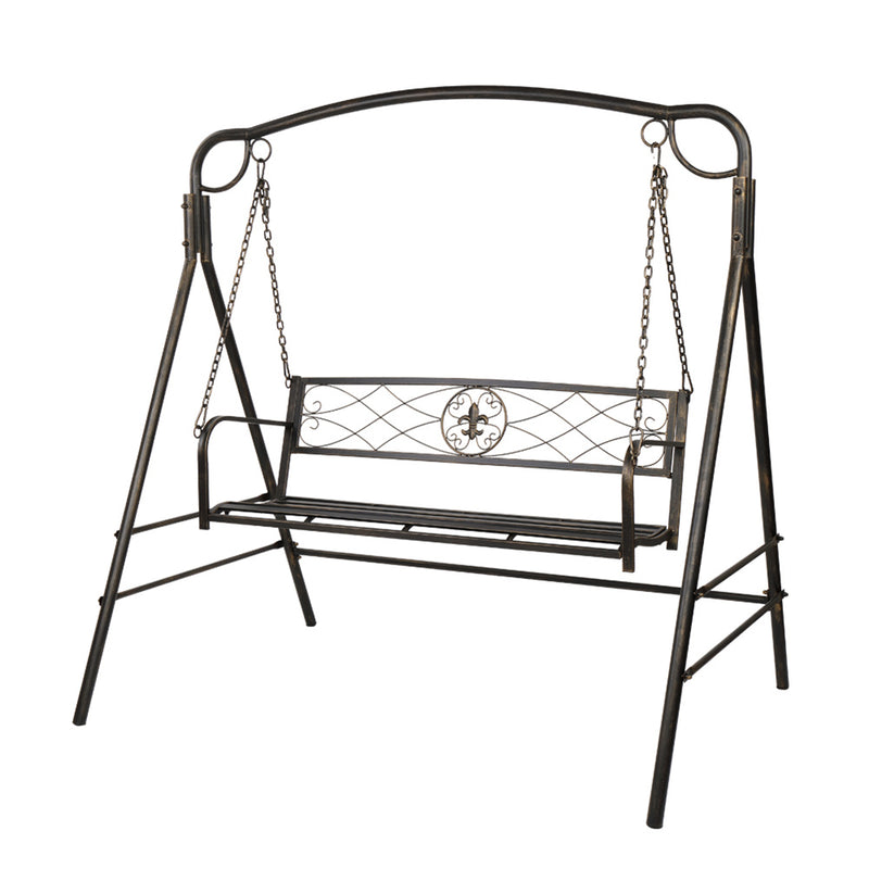 ALICIAN Flat Iron Tube Double Swing Chair with Back Thin Line