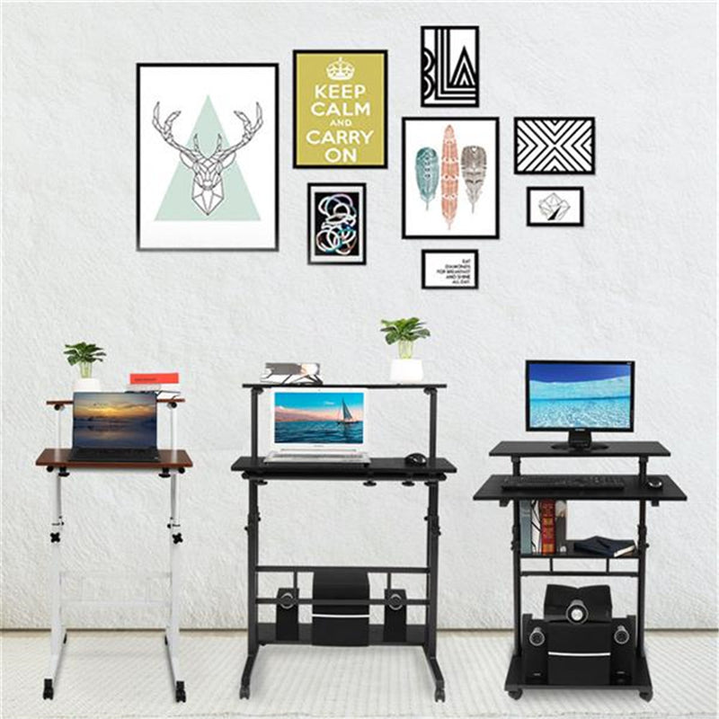 AMYOVE Standing Lifting Computer Table Height Adjustable Laptop Black