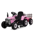WHIZMAX 12V Kids Electric Tractor Battery Powered Ride On Car Pink 35W