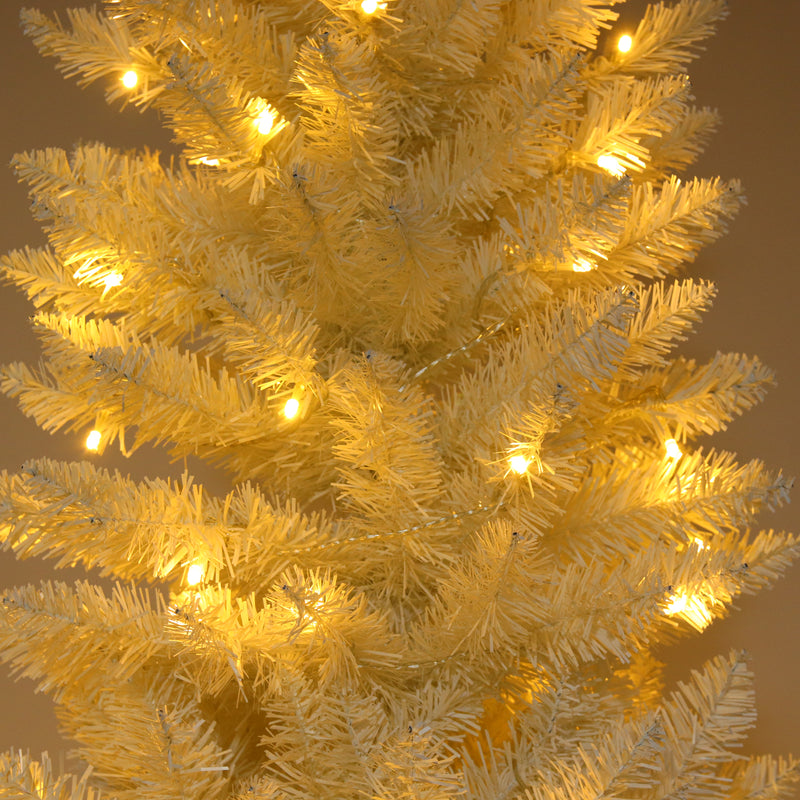 YIWA 6.5ft Christmas Tree 719 Branches Artificial Christmas Pine Tree with Fiber Optics