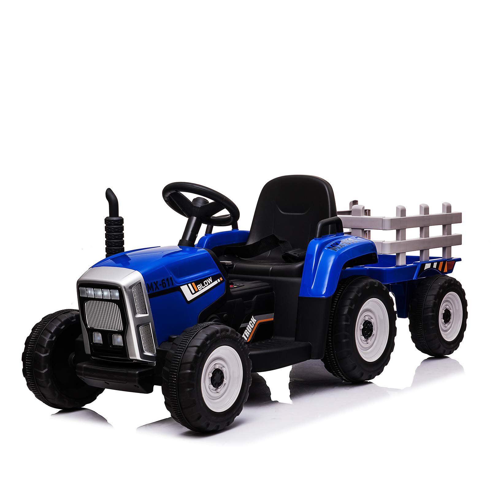 GAOMON 12V Kids Electric Tractor Battery Powered Ride On Car Blue 35W