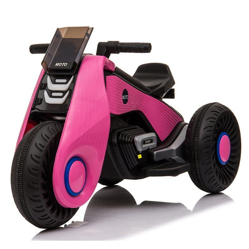 YIWA Kids Electric Motorcycle 3 Wheels Double Drive 6V 4.5a.H Children Motorcycle without RC