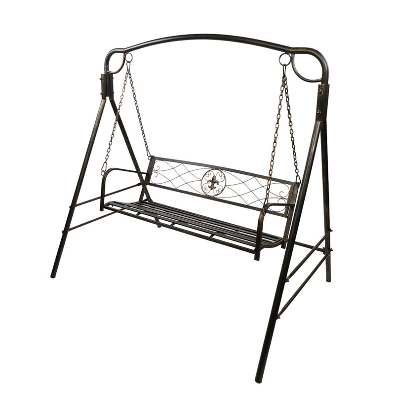 ALICIAN Flat Iron Tube Double Swing Chair with Back Thin Line