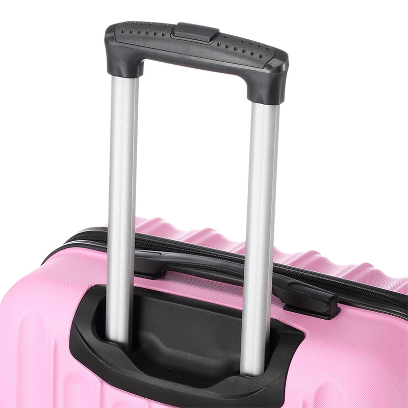 RONSHIN 3pcs 3-in-1 Large Capacity Traveling Storage Suitcase Pink