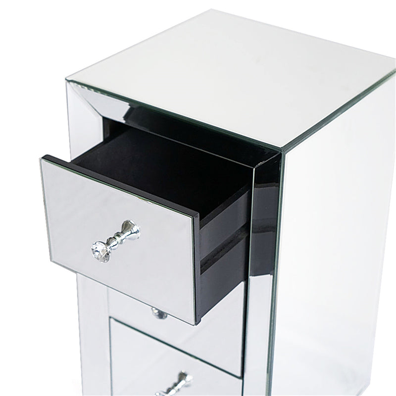 ALICIAN Modern Mirrored Night Stands with 3 Drawers Bedside Table End Table