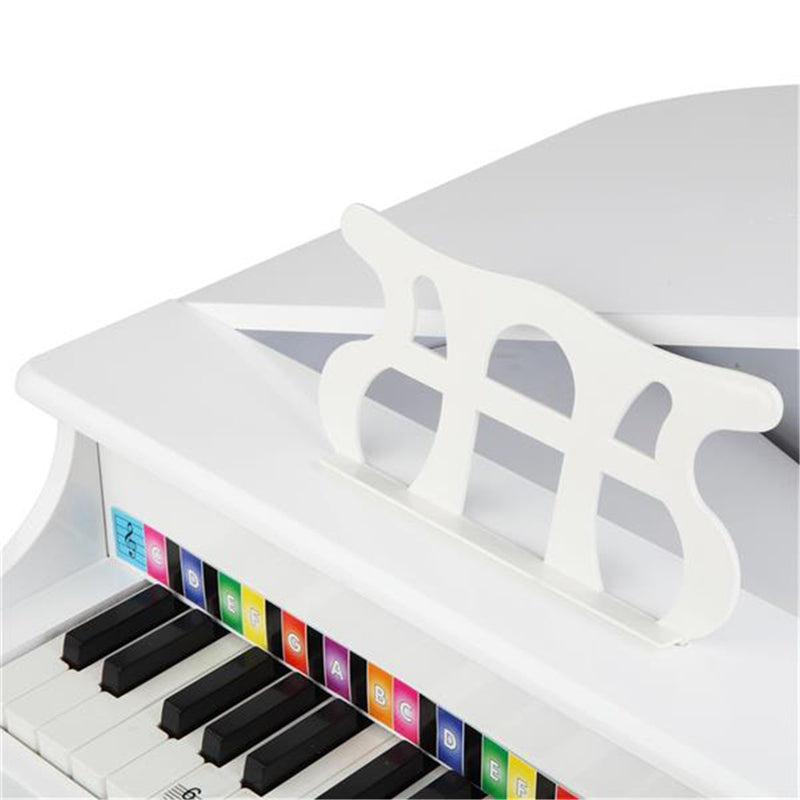 YIWA Children 30-key Wooden Piano with Music Stand 49*50.5*48.5cm White