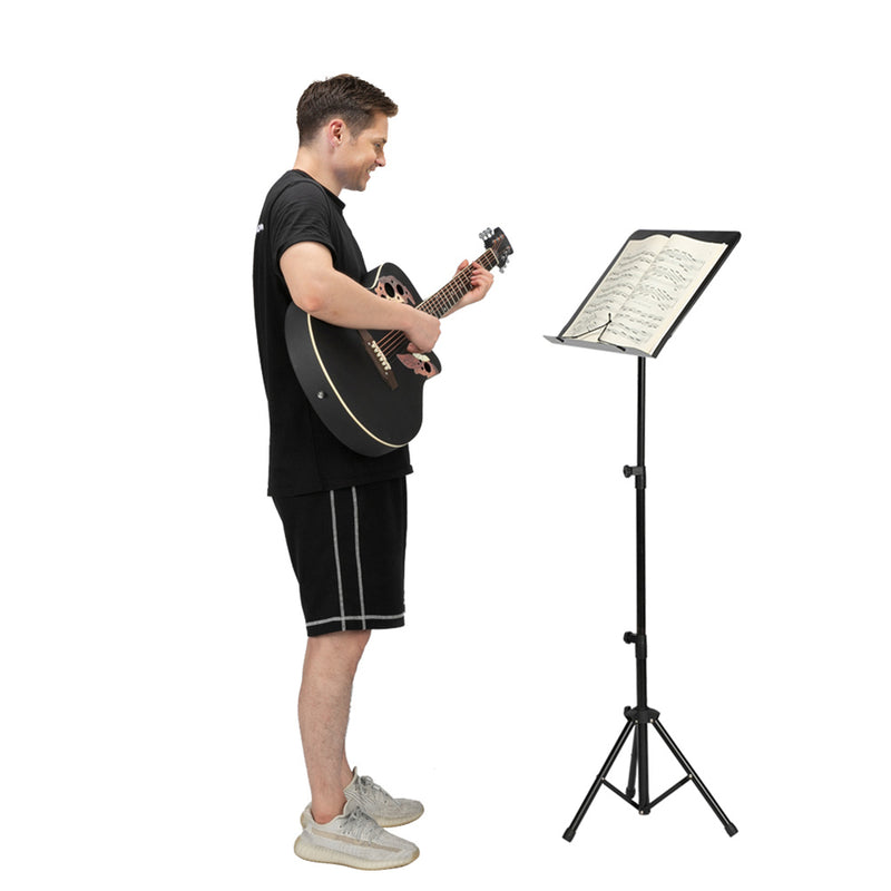 RONSHIN Portable Music Stand Adjustable Lifting Height Folding Metal Music Holder