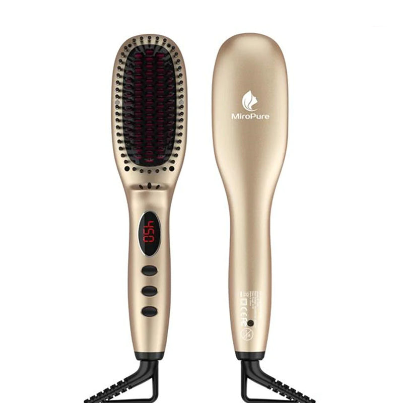 RONSHIN Rapid Heating Hair Straightener Brush Ceramic Heated Electric Comb