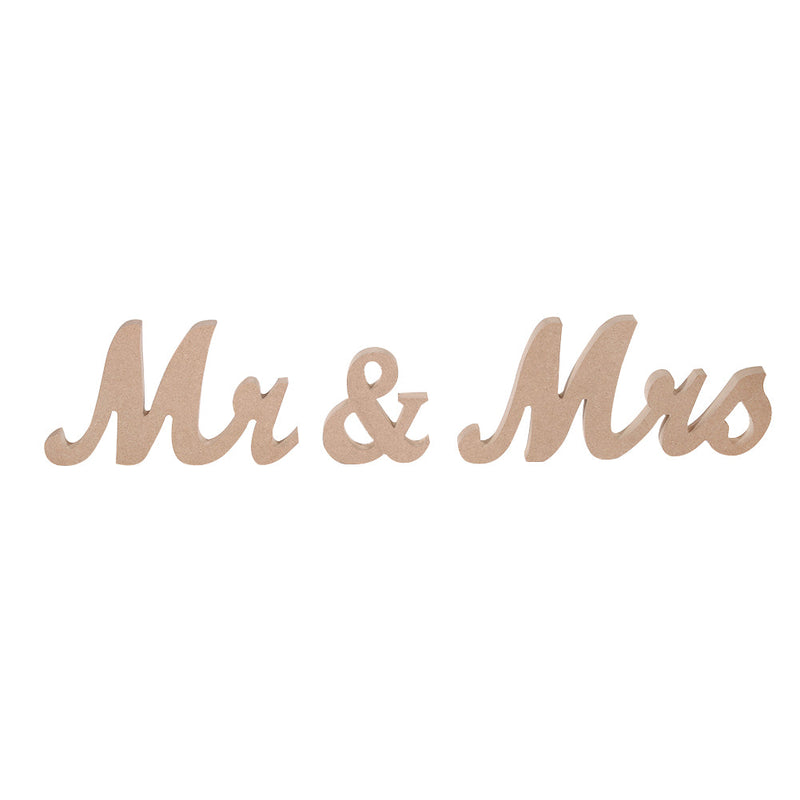 WHIZMAX Vintage Style?Mr & Mrs Wooden Letters for Wedding Decoration Brown