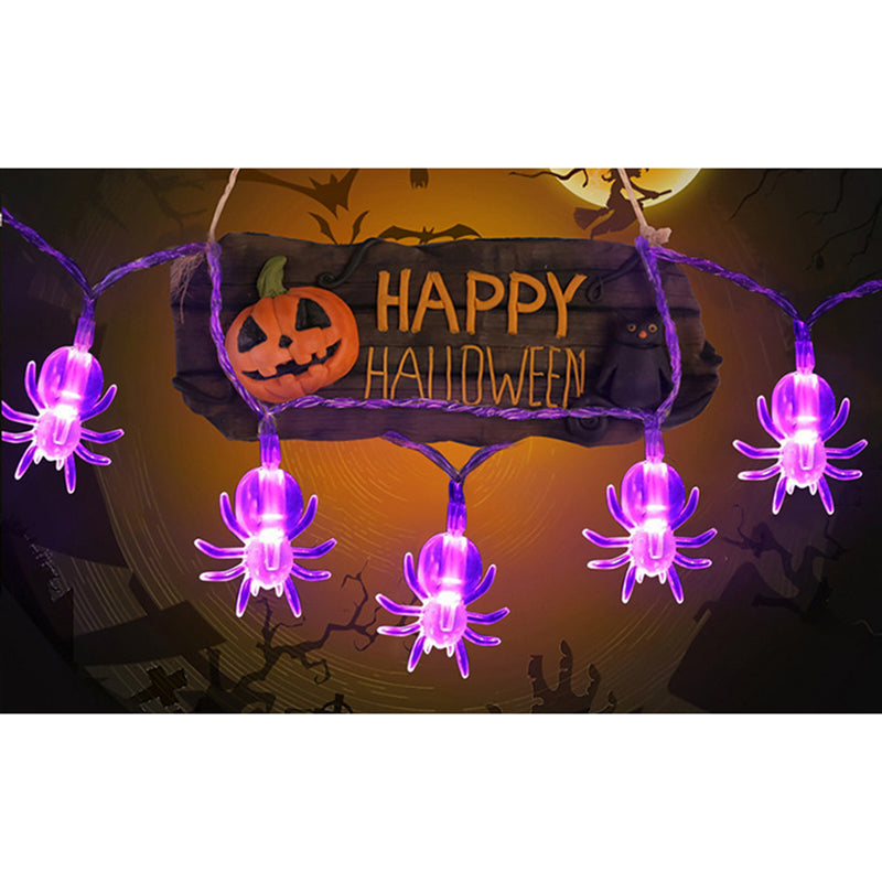 CYNDIE 2m 20led Dual Mode Spider String Lights Halloween Decorations