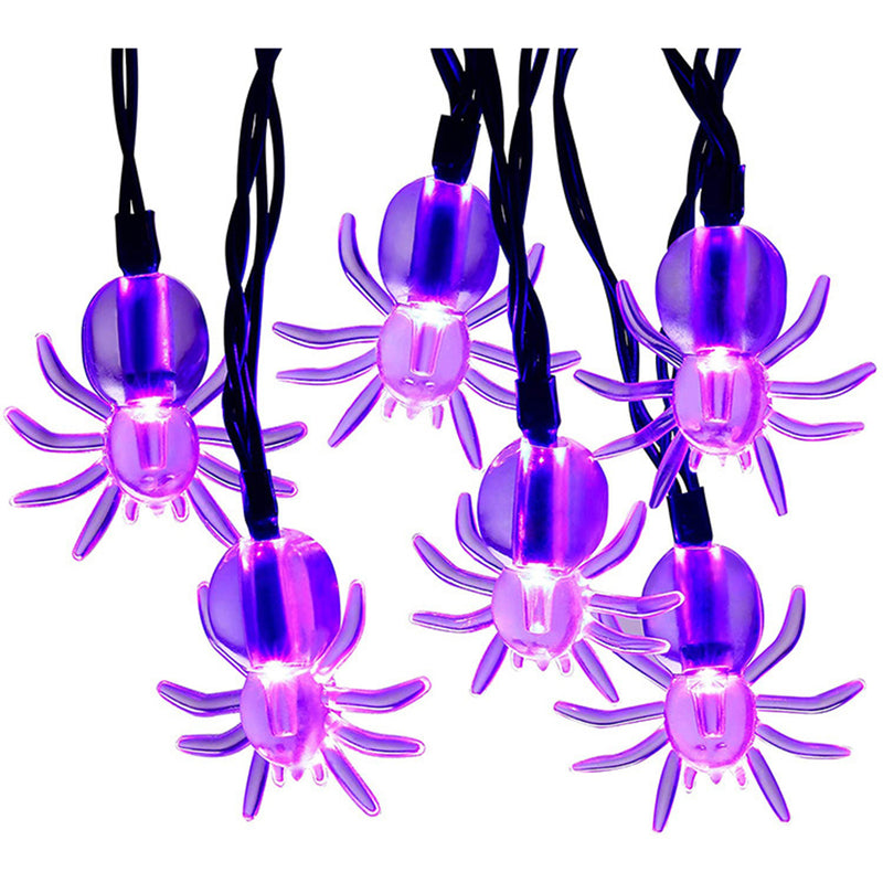 CYNDIE 2m 20led Dual Mode Spider String Lights Halloween Decorations