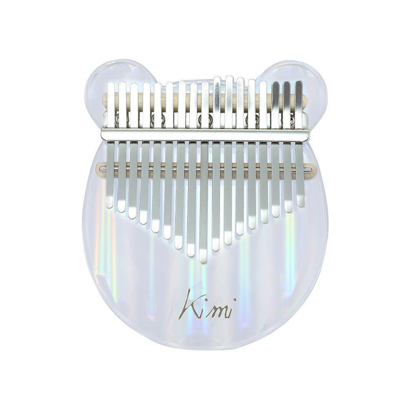 WHIZMAX Kalimba Acrylic 17 Key Transparent Thumb Piano - Rainbow Bear Shape