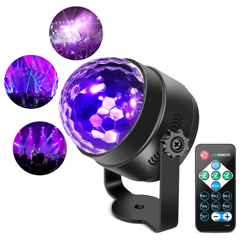 LITAKE 2Pcs UV Black Light 6W LED Disco Ball Party Lights
