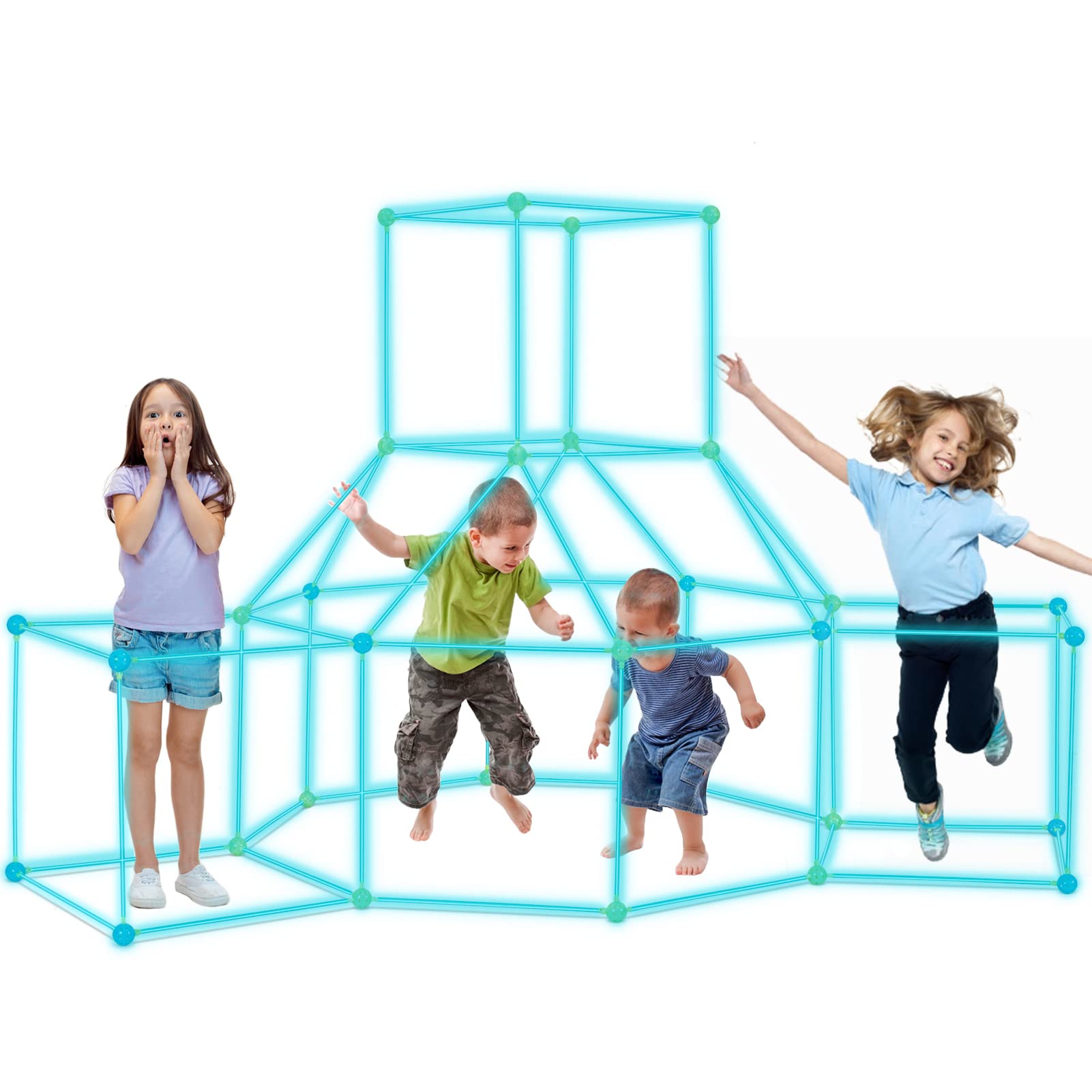 Obuby Kids Construction Fort Building Kit 120 Pieces Ultimate