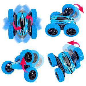 THINKMAX RC Stunt Car Watch Gesture Sensor Car 4WD 360° Rotating Car Blue