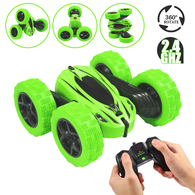 THINKMAX Remote Control Car RC Stunt Car Double Sided Crawler Vehicle Blue
