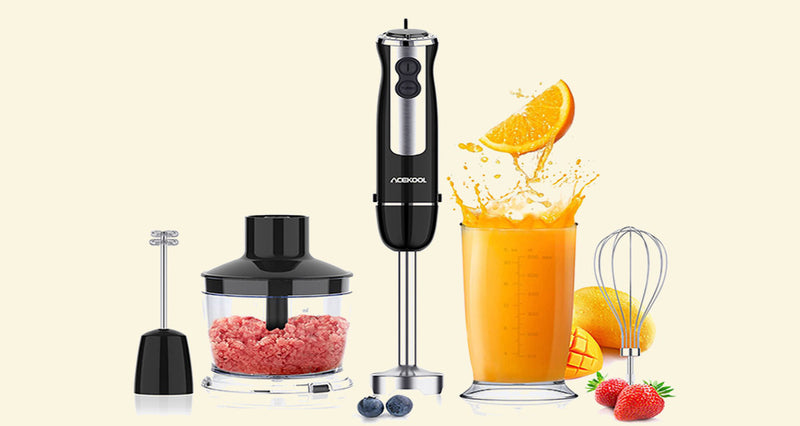 What Are Hand Mixer Attachments For? Acekool Blender BH1 5-in-1 Stainless Steel Electric Hand Blender