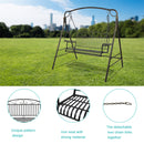 GAOMON Outdoor Garden Iron Wire Double Swing Chair Hanging Swing - Black