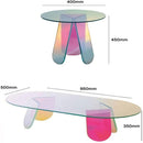 GAOMON Acrylic Coffee Table Modern Round Glass End Table Side Table - Small