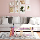 GAOMON Acrylic Coffee Table Modern Round Glass End Table Side Table - Small