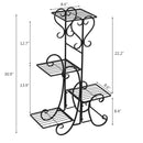 GAOMON 32.3 inches Plant Stand 4 Potted Metal Shelves Corner Plant Shelf - Square