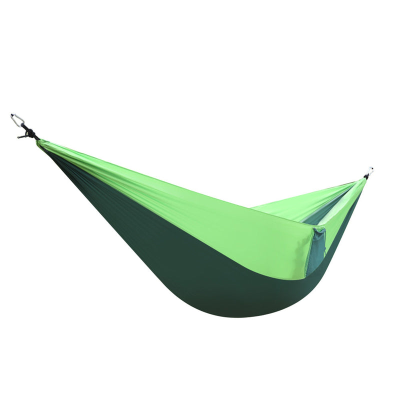 THBOXES Outdoor Camping Hammock Nylon Parachute Fabric Double-Layer Sleep Hammock - Green
