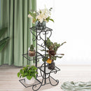 GAOMON 32.3 inches Plant Stand 4 Potted Metal Shelves Corner Plant Shelf - Square