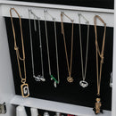 GAOMON Wooden Jewelry Storage Mirror Cabinet Wall-Mounted Organizer - Brown