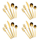 GAOMON 20 Piece Stainless Steel Kitchen Flatware Set - Gold