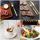 GAOMON 20 Piece Stainless Steel Kitchen Flatware Set - Gold
