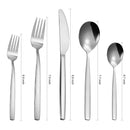 GAOMON 30 Piece Stainless Steel Kitchen Flatware Set - Silver
