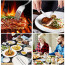 GAOMON 40 Piece Stainless Steel Kitchen Flatware Set - Silver