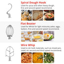 GAOMON Commercial Food Mixer 10Qt 3 Speed With Stainless Steel Bowl Dough Hooks Whisk Beater Stand Mixer