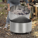 GAOMON 27 Inch Smokeless Fire Pit for Outdoor Wood Burning Portable Stainless Steel Camping Stove With Stand