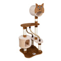 WHIZMAX Cat Activity Tree 50”Multi-Level Wooden Pet Furniture