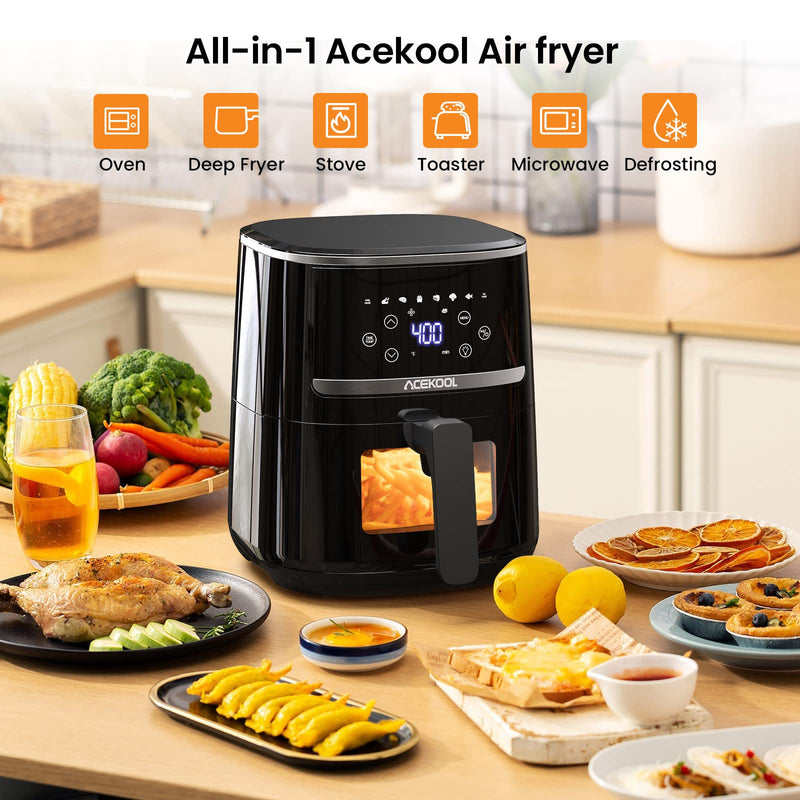 WHIZMAX Air Fryer Oven 4.5L With Silicone Liner And Rapid Air Circulation