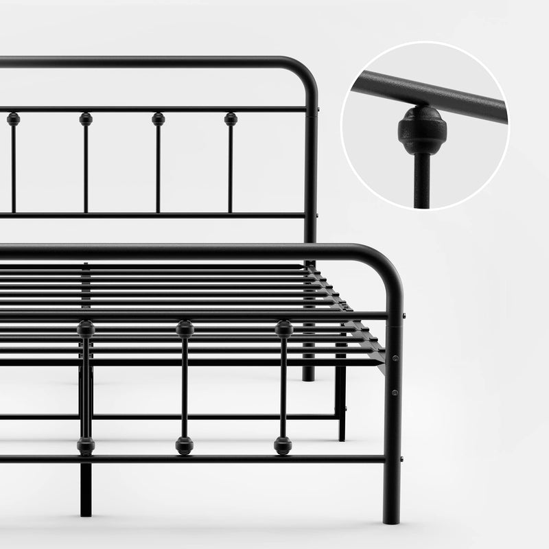 WHIZMAX Full Size Metal Bed Frame with Victorian Headboard
