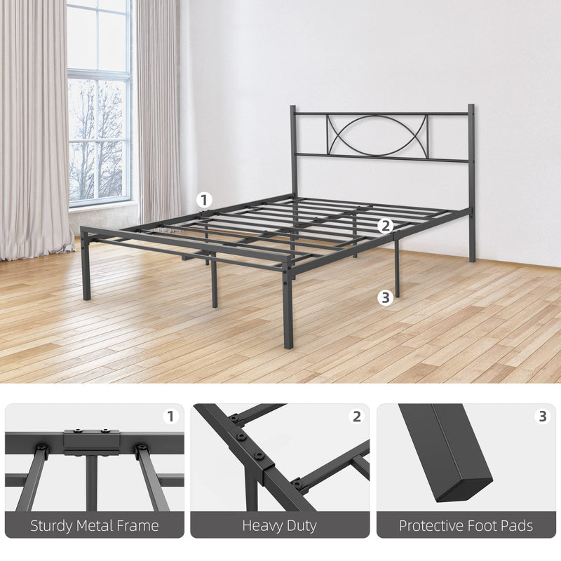 WHIZMAX Metal Platform Bed Frame with Sturdy Steel Bed Slats - Full Size