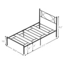 GAOMON Metal Platform Bed Frame with Sturdy Steel Bed Slats - Twin Size