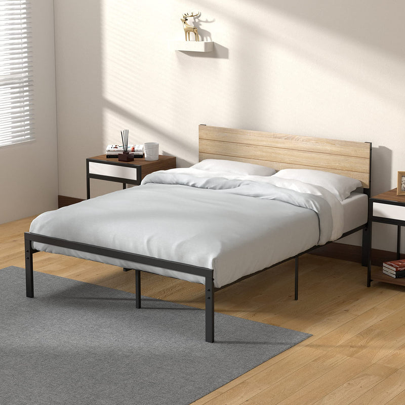 WHIZMAX Queen Size Bed Frame with Wood Headboard