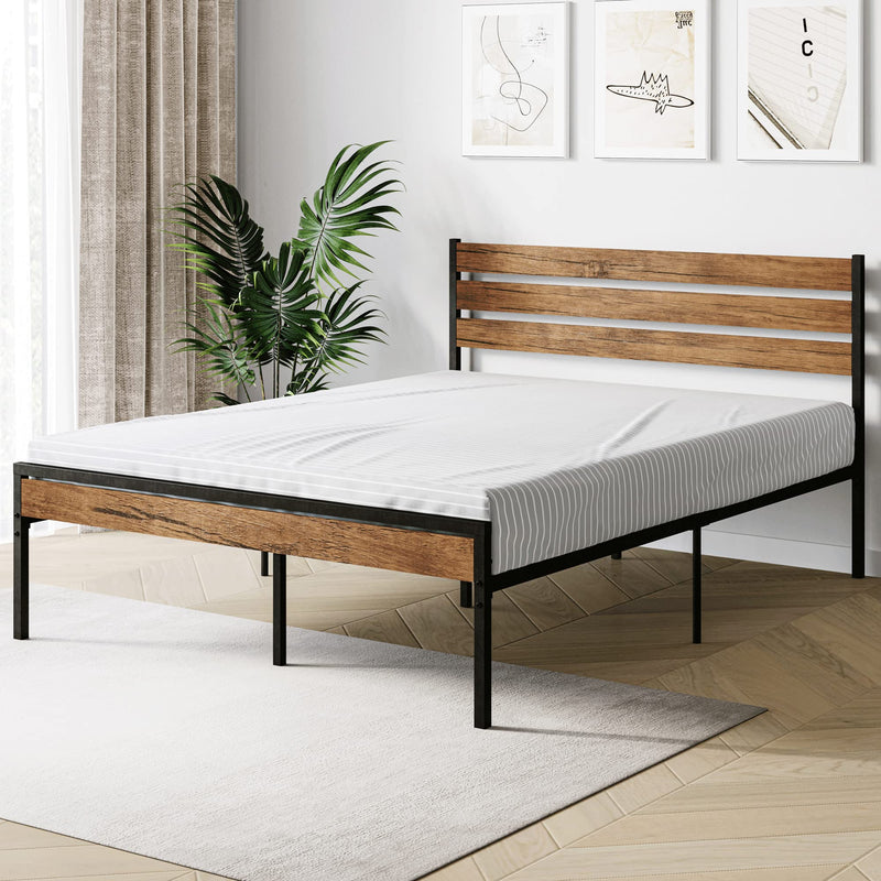 WHIZMAX Queen Size Bed Frame with Wood Headboard