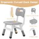 GAOMON Kids Chair, 3 Level Height Adjustable Kid Chair, Plastic Toddler Chairs for Children Boys Girls Age 2-6, Suitable for Home Family Classroom Nursery Indoor Use (2 Pack, Grey), UPC: 198290607532