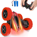 GAOMON Remote Control Car 1165A RC Stunt Car Toy Double Sided 360 Rotating Vehicle Red