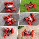 GAOMON Remote Control Car 1165A RC Stunt Car Toy Double Sided 360 Rotating Vehicle Red