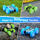GAOMON 2PACK RC Stunt Car Remote Control Car with Wheel Lights Blue+Green