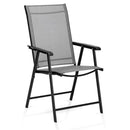 GAOMON 4pcs/set Portable Folding Chairs with Armrests Grey
